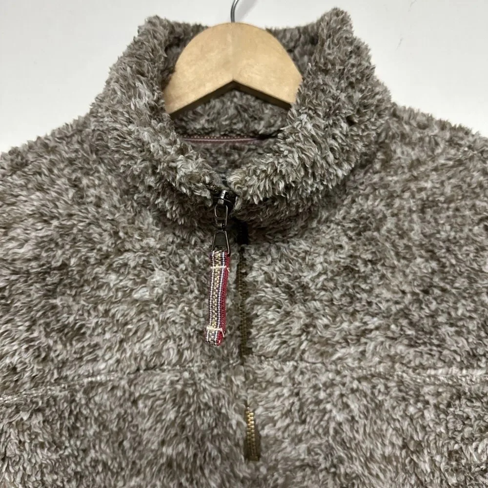 Alpine Sherpa Quarter Zip Brown Western‎ Pullover Sweater Womens Size XL